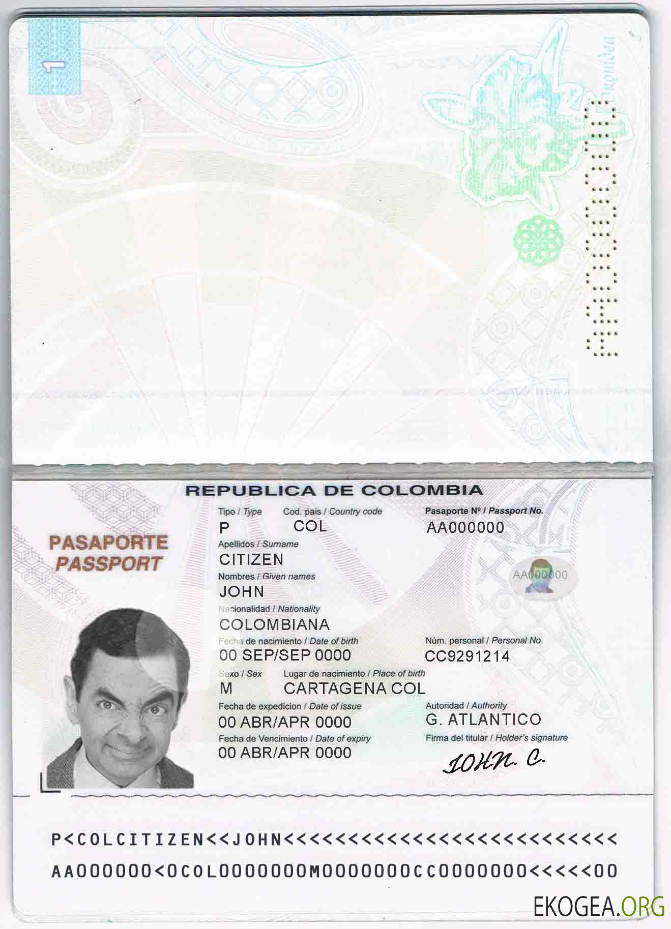 Passeport colombien (2018 2018)